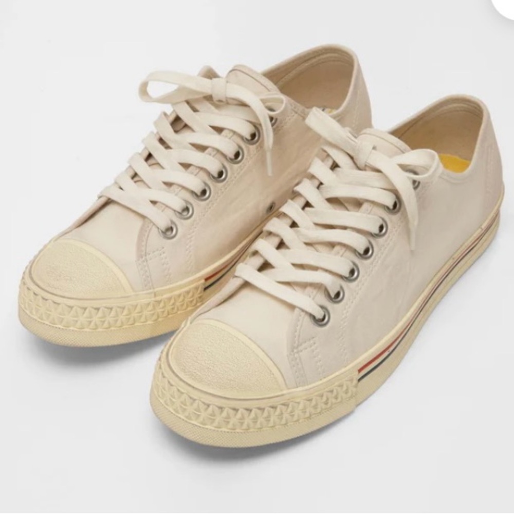 HOOD 1967 ROCKET 🚀 VINTAGE STYLE LOW TOP SNEAKERS, VINTAGE STYLE OFF WHITE NWT - Picture 8 of 10